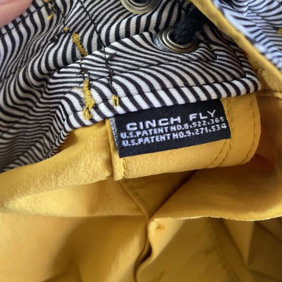 Volcom Board Shorts Men 38 Swim Bottoms Mustard Black Blue Pink Shorts 7" Inseam - Picture 8 of 8